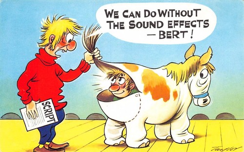 Postcard comic panto horse - ,