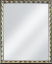 Ridged FRAMED MIRROR Bevelled