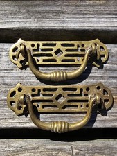 2 x Antique Brass Victorian