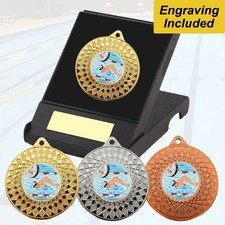 Male swimming medal - male, in