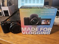 Sony ZV-E10 Zoom Lens Kit Black Vlogging Camera Boxed + Extras Batteries + 128SD