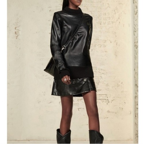 Zara srpls leather sweater - srpls,