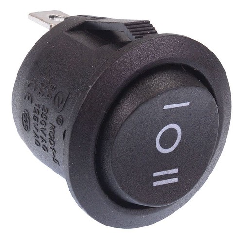 Round black off - on-off-on, caravan