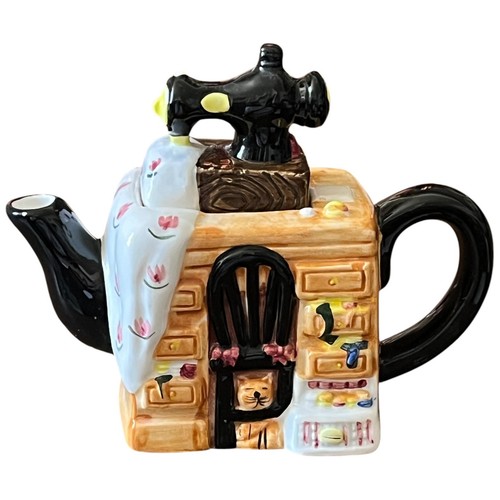Vintage teapot sewing desk - sewing, and