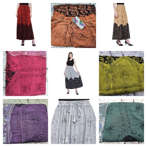 Maxi skirt embroidered - maxi,