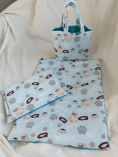 Dolls pram cot - cot, quilt