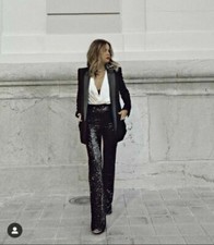 Zara Black Sequin Trousers