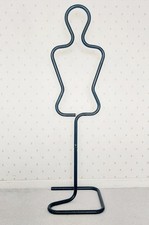 Cool  80s Metal  Tubular Black Lacqured Sculpture  Body Valet Coat Stand  5ft
