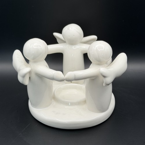 Vintage white ceramic - vintage, circle