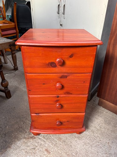Pine drawer bedside - 4, cabinet