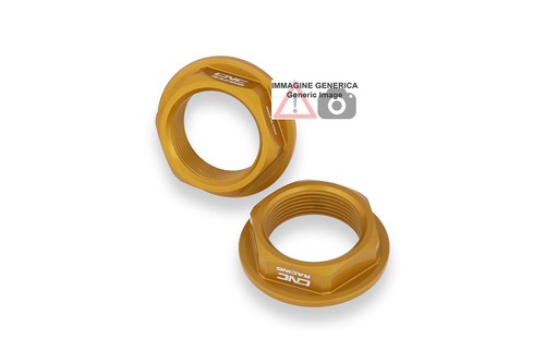 Rear wheel axle nuts set - , gold