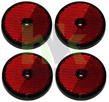 4 x Round Red Rear Reflectors