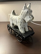Vintage wooden scottie dog on