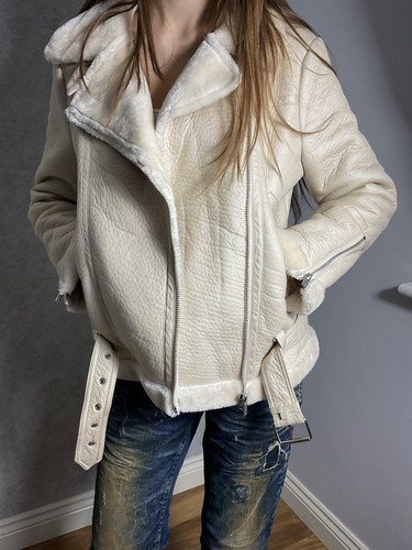 Topshop beige cream faux