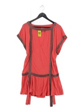 Sass & Bide Women's Top UK 12 Pink Viscose with Polyester Tunic