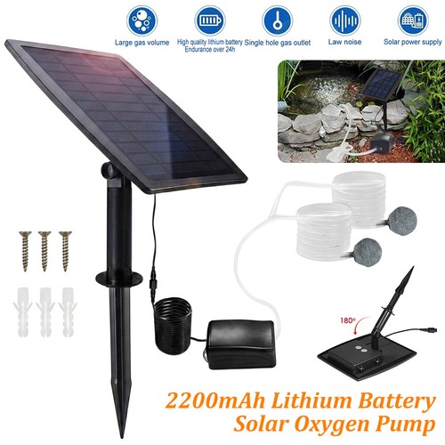 Solar powered air - powered, pump