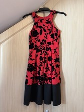 Evita Red Black Glitter Floral
