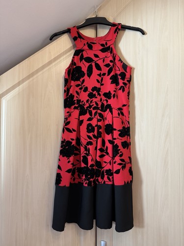 Evita red black glitter - glitter, floral