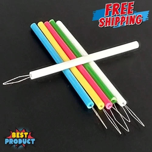 5pcs plastic needle threaders - plastic,