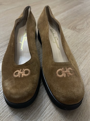 Salvatore ferragamo suede logo - ferragamo,