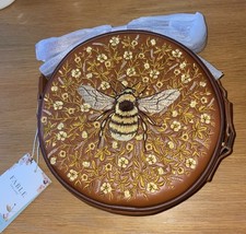 Fable England Vegan Leather Tan Round Bee Bag New With Tags 