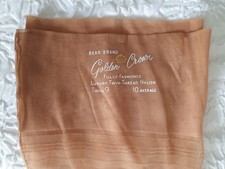 Vintage Bear Brand Golden Crown Fully Fashioned 18D Nylon Stockings - 10 Beige