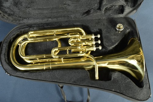 Gold euphonium with mouthpiece - euphonium,