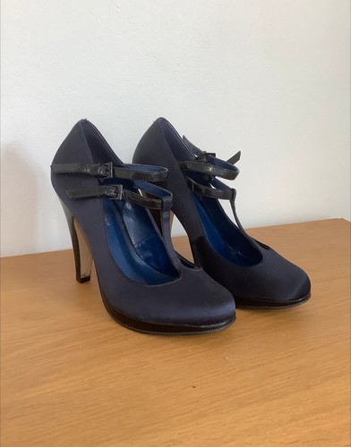 Betty jackson navy blue satin - betty,