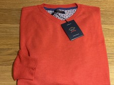 New Paul and Shark V-neck Jumper Men's Size L Shark Fit Super Quality Wow!!
