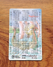 1995 Calendar  Isle of Man Manx Telecom Viking Ship £5 Phonecard. Free UK P&P