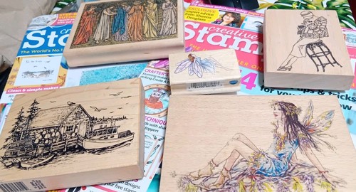 Mounted rubber stamps - 5,