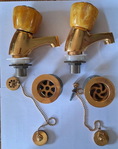 Pair retro brass - of, brass/gold