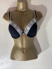 Womens Per Una M&S Uk 34D Black Thin Padded Underwired Casual T-shirt Bra