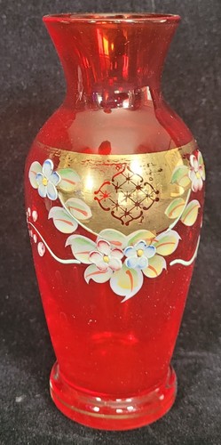 Vintage ruby red - , bohemian