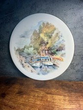 Decorative plate England 4 summers on the Thames disc hanger 