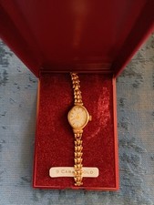 9ct Solid Gold Rotary Ladies Bracelet Watch Excellent working order, serviced.