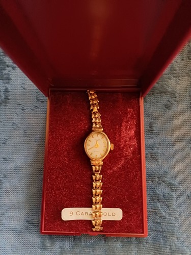 9ct solid gold rotary ladies - gold,