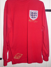 England SCORE DRAW MEDIUM Football Shirt Bobby Moore Signature Series No 6 BNWOT