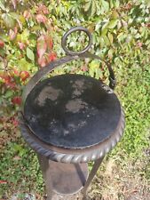 Antique Cast Iron Gypsy Romany Cooking Folding Pan Griddle Skillet 12" Wide