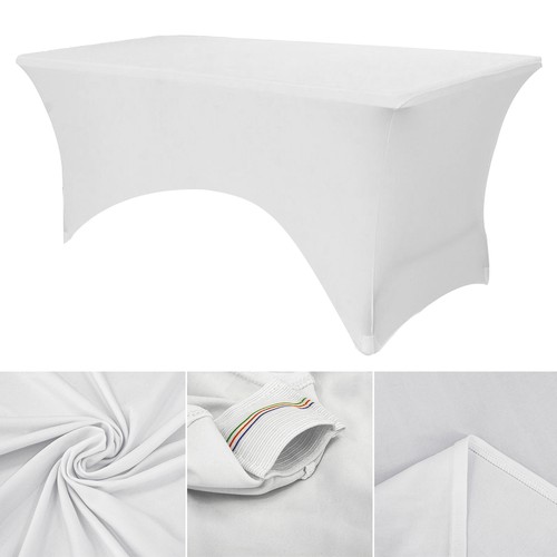 Spandex tablecloth 6ft black - spandex,