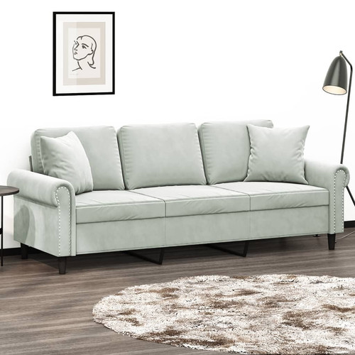 Seater sofa with throw - 3-seater,