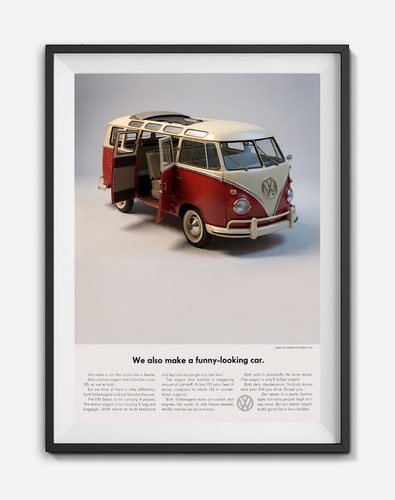 Vintage 1961 microbus poster - microbus,