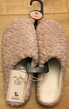 TU * LADIES BEIGE SLIPPERS *