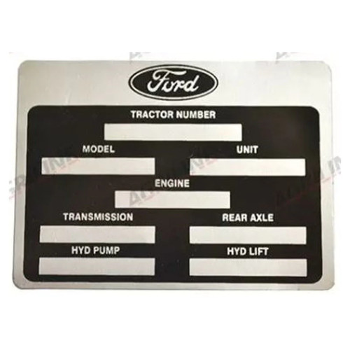 Agriline identification plate - identification,