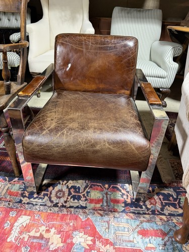 Vintage armchair upholstered - a,