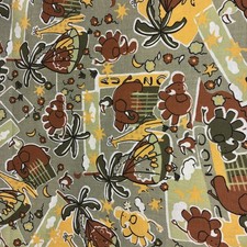 Fabric Cotton Nursery Zoo