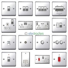 BG Nexus Chrome Switches and Sockets - Full range Satin / Brushed / Polished