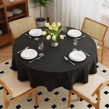 Table Cover 125cm Round Cloth Banquet Polyester Party Reception Black SEE PICS