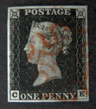 QV 1840 1d Penny Black (CE)