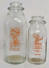 Vintage laesch dairy glass - laesch,